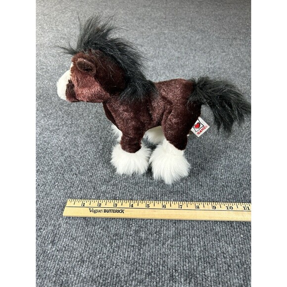 Ganz Webkinz Clydesdale Horse White Brown Black 8” Plush Stuffed Animal No Code - Picture 6 of 6